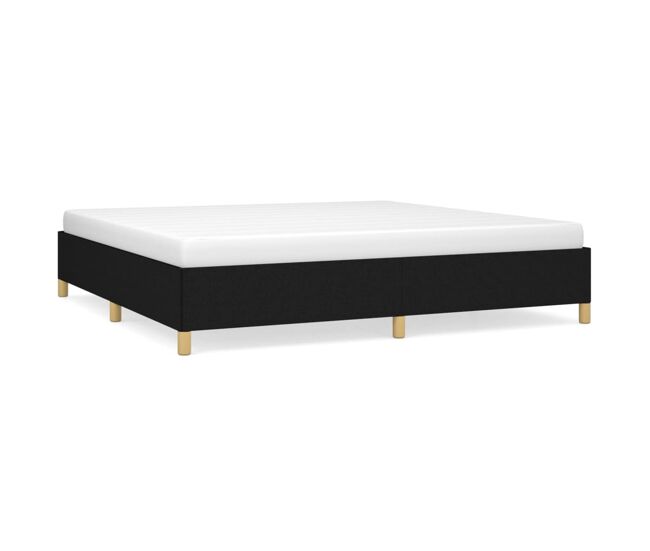 Estructura de cama tela gris claro 200x200 cm
