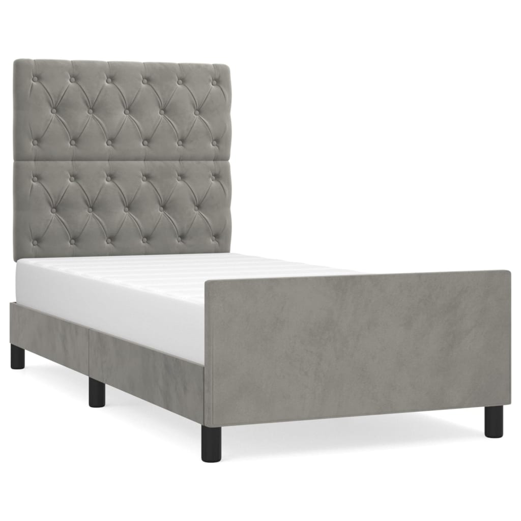 Estructura de cama 80x200 Gris Claro