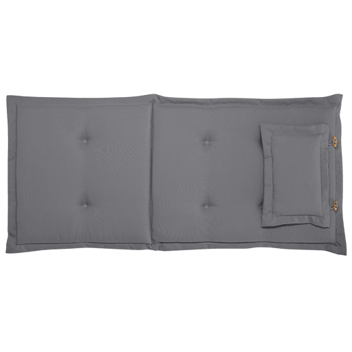 Conjunto de 6 cadeiras de jardim com almofadas AMANTEA Madeira de acácia Cinzento