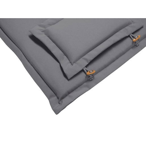 Conjunto de 6 cadeiras de jardim com almofadas AMANTEA Madeira de acácia Cinzento