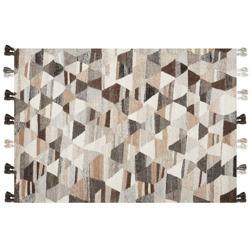Tapete ARGAVAND Creme 160 x 230 cm Lã Kilim
