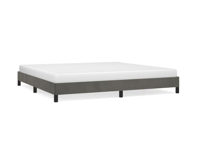 Estructura de cama de terciopelo gris 200x200 cm