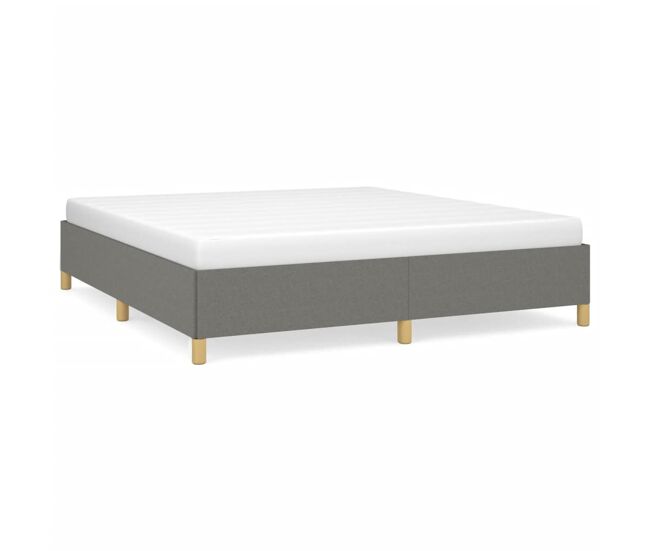 Estructura de cama tela gris oscuro 180x200 cm