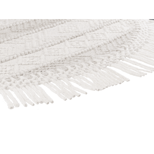 Tapete BALTALAR Creme ø 140 cm Lã Tapete BALTALAR Creme ø 140 cm Lã