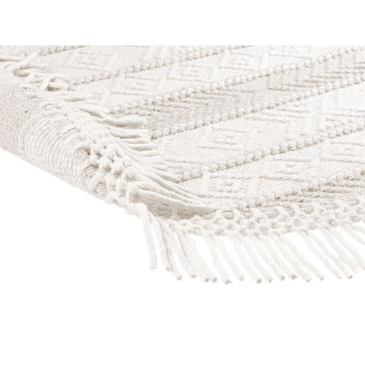 Tapete BALTALAR Creme ø 140 cm Lã Tapete BALTALAR Creme ø 140 cm Lã