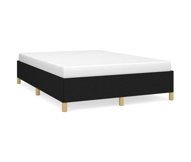Estructura de cama de tela negro 140x190 cm