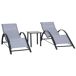 Conjunto de Tumbona Metal, Textilene Outsunny Conjunto de Tumbona Metal, Textilene Outsunny Gris