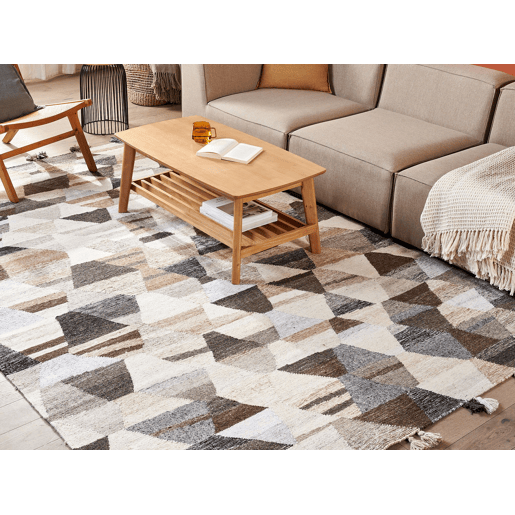 Tapete ARGAVAND Creme 200 x 300 cm Lã Kilim