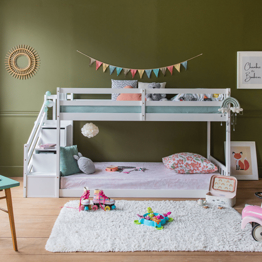Litera infantil 190x90cm blanca CELESTINE