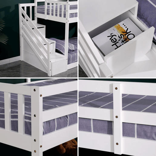 Litera infantil 190x90cm blanca CELESTINE