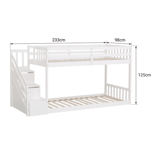 Litera infantil 190x90cm blanca CELESTINE