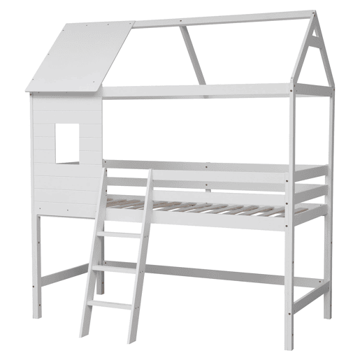 Cama infantil de entrepiso 190x90cm blanco MARGOT