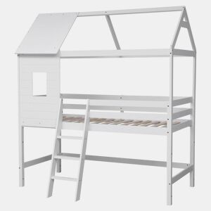 Cama infantil de entrepiso 190x90cm blanco MARGOT