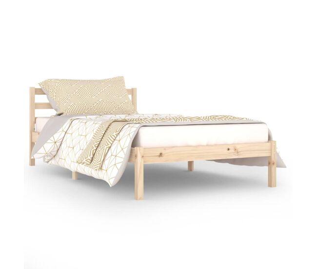 Estructura de cama madera maciza de pino 100x200 cm