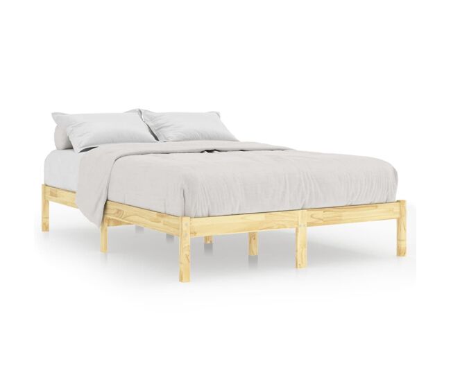 Estructura de cama de madera maciza king size 150x200 cm