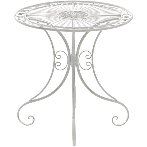 Mesa de Jardín Hari Metal Blanco antiguo Ø 70 cm