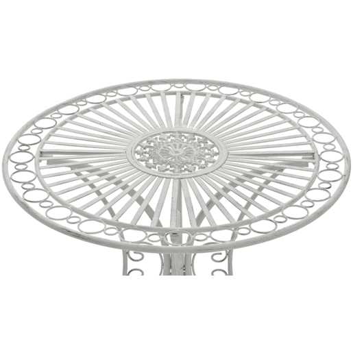 Mesa de Jardín Hari Metal Blanco antiguo Ø 70 cm