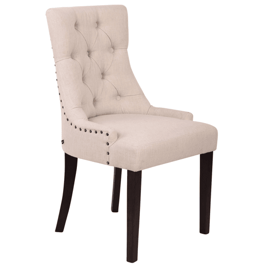Silla De Comedor Aberdeen En Tela Crema 58X55X92 cm