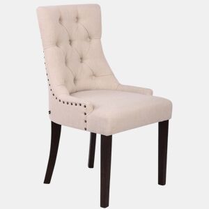 Silla De Comedor Aberdeen En Tela Crema 58X55X92 cm