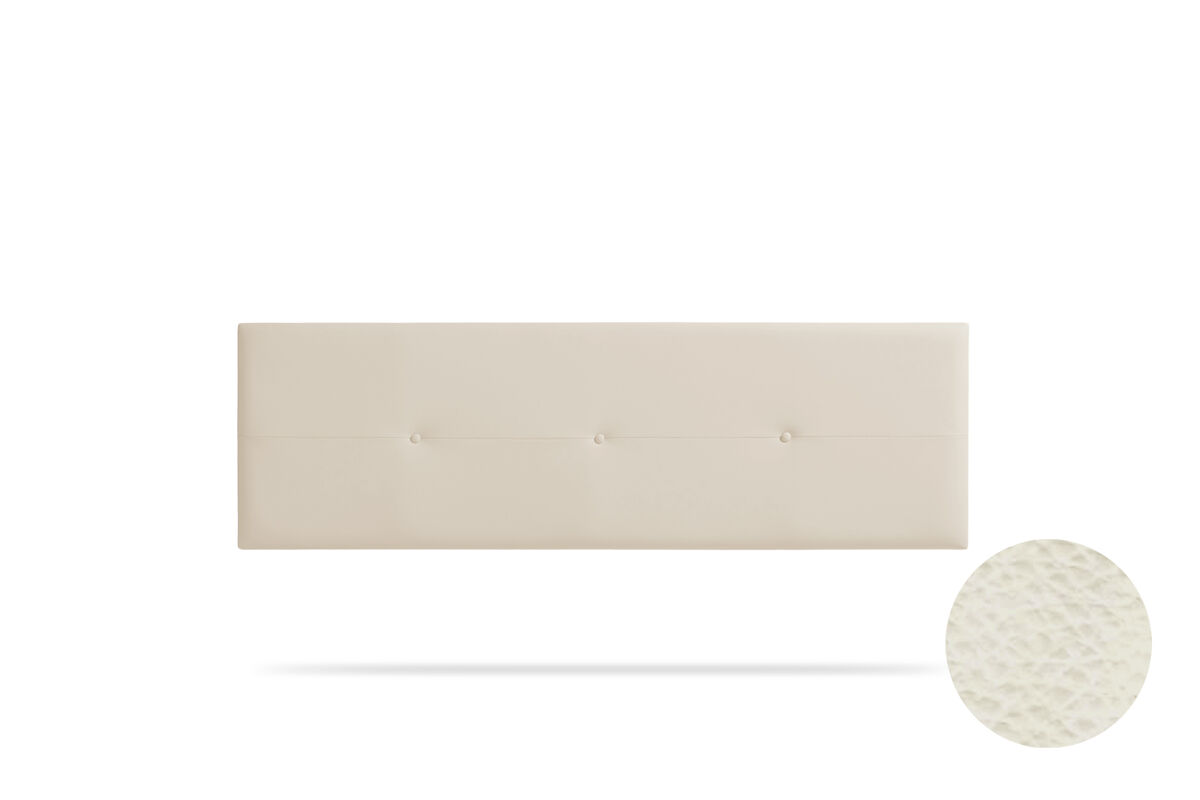 Cabecero Tapizado NAPOLI Polipiel 160 Blanco/ Beige