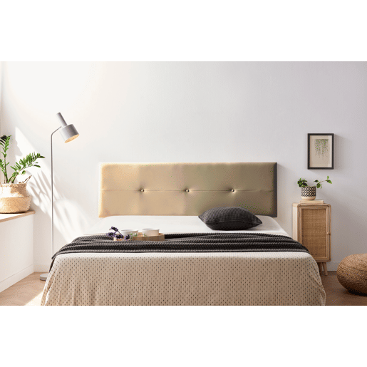 Cabeceira Estofada NAPOLI Pele Sintética 130x50x5 cm - Moonia