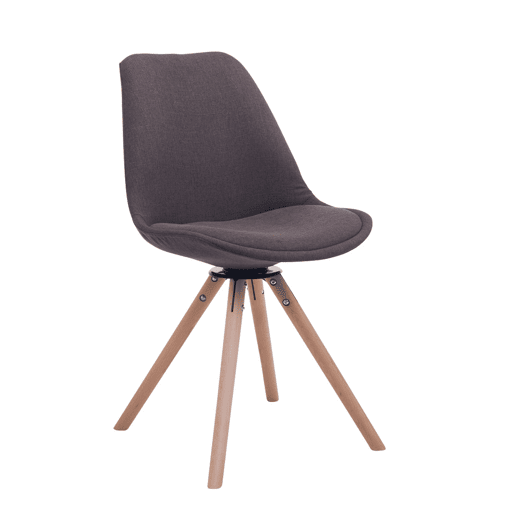 Silla para visitas Troyes Rund en Tela Gris oscuro 56X48X84 cm