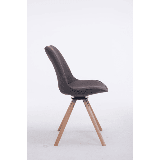 Silla para visitas Troyes Rund en Tela Gris oscuro 56X48X84 cm