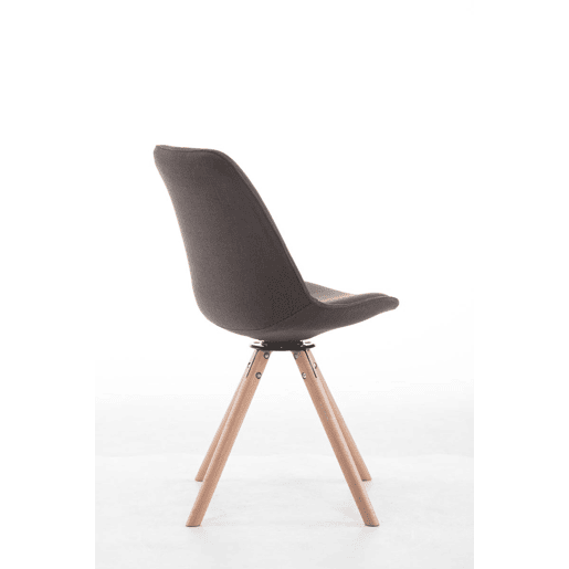 Silla para visitas Troyes Rund en Tela Gris oscuro 56X48X84 cm