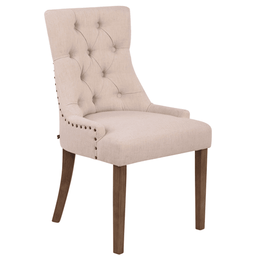 Silla De Comedor Aberdeen En Tela Crema 58X55X92 cm