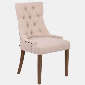 Silla De Comedor Aberdeen En Tela Crema 58X55X92 cm