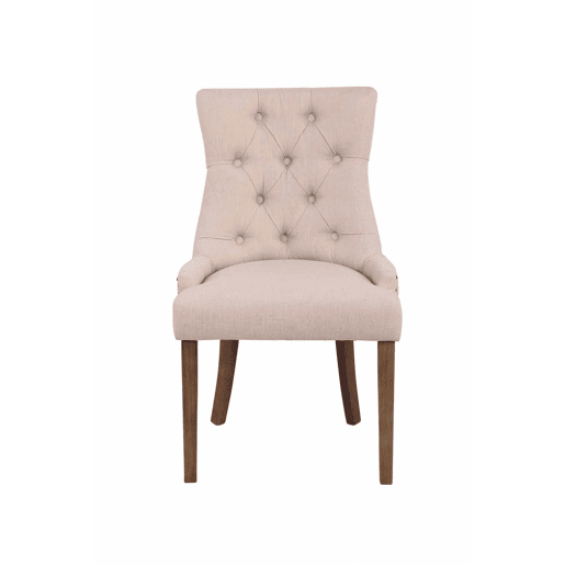 Silla De Comedor Aberdeen En Tela Crema 58X55X92 cm
