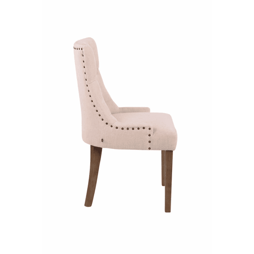 Silla De Comedor Aberdeen En Tela Crema 58X55X92 cm
