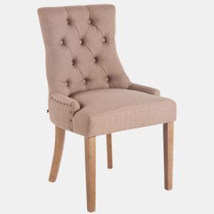 Silla De Comedor Aberdeen En Tela Gris topo 58X55X92 cm