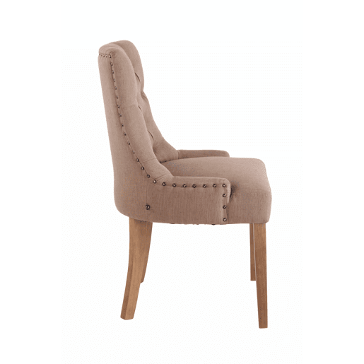 Silla De Comedor Aberdeen En Tela Gris topo 58X55X92 cm