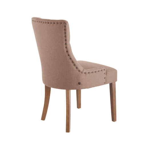 Silla De Comedor Aberdeen En Tela Gris topo 58X55X92 cm