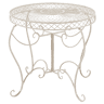 Mesa de jardin Sheela Metal Crema antiguo Ø 90 cm
