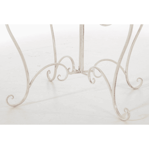 Mesa de jardin Sheela Metal Crema antiguo Ø 90 cm