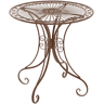 Mesa de Jardín Hari Metal Marrón antiguo Ø 70 cm