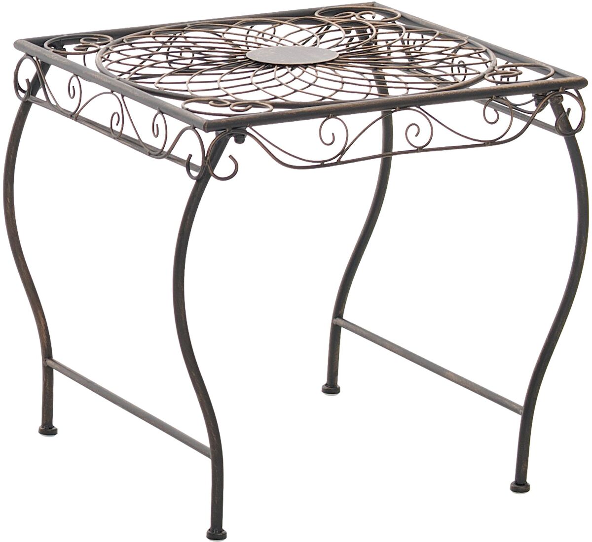 Mesa de jardin zarina metal bronce 45x49x46 cm