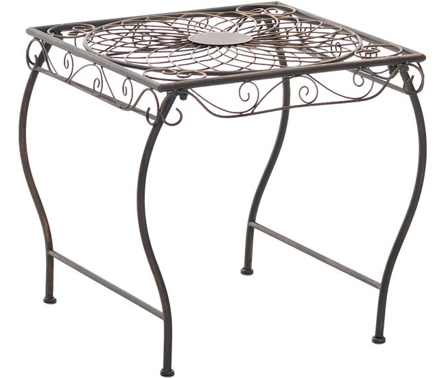 Mesa de jardin zarina metal bronce 45x49x46 cm