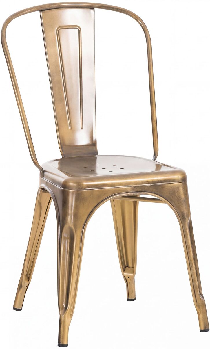 Silla apilable benedikt de metal dorado 48x44x89 cm