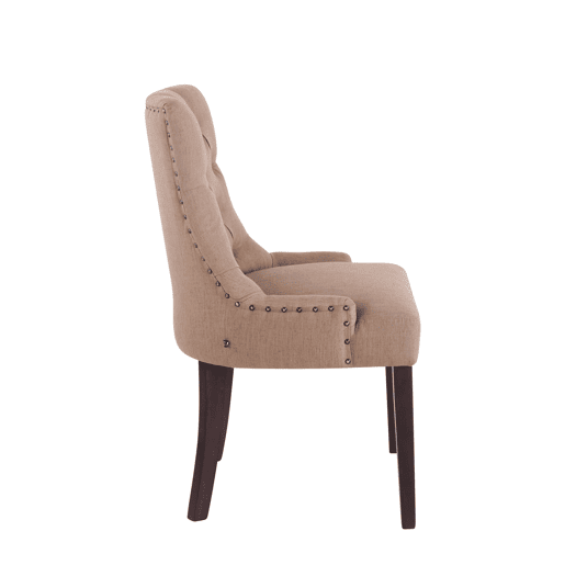 Silla De Comedor Aberdeen En Tela Gris topo 58X55X92 cm