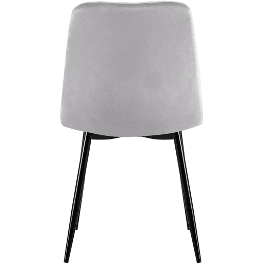Set de 4 sillas de salón Dijon en tela o terciopelo Gris 53X45X88 cm