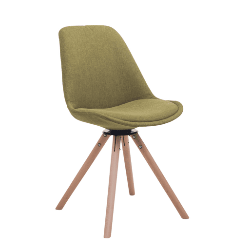 Silla para visitas Troyes Rund en Tela Verde 56X48X84 cm