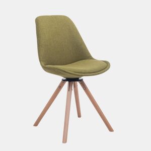Silla para visitas Troyes Rund en Tela Verde 56X48X84 cm
