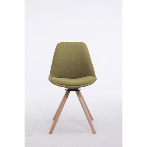 Silla para visitas Troyes Rund en Tela Verde 56X48X84 cm