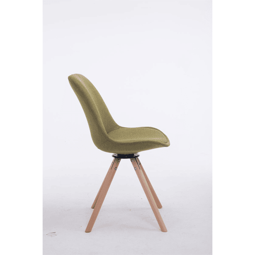 Silla para visitas Troyes Rund en Tela Verde 56X48X84 cm