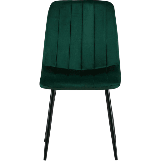 Set de 4 sillas de salón Dijon en tela o terciopelo Verde 53X45X88 cm