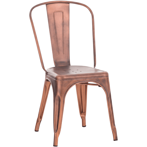 Silla Apilable Benedikt de Metal Cobre 48X44X89 cm