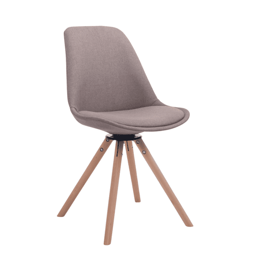 Silla para visitas Troyes Rund en Tela Gris topo 56X48X84 cm